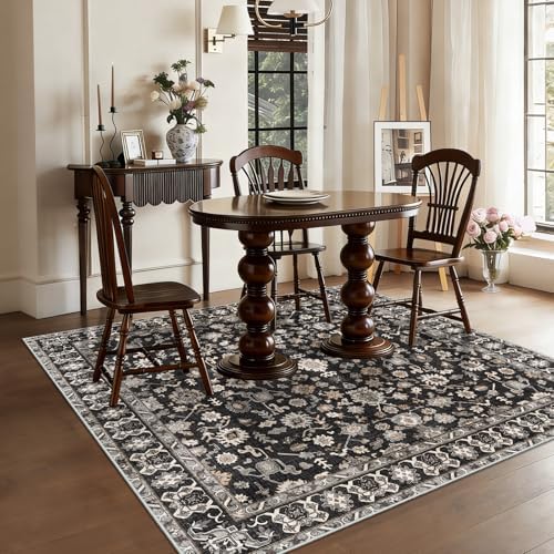 Washable 6x6 Square Rug: Non Slip Soft Stain Resistant 6 ft Carpet - Image 3