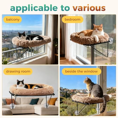 Cat Window Perch, Cordless Cat Hammock Window Seat - Image 6