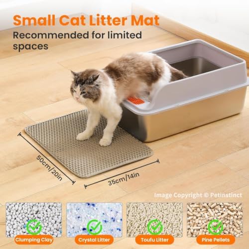 Small Cat Litter Mat, Double Layer Honeycomb Litter Box Mat - Image 2
