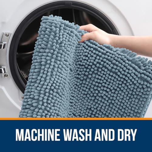 OLANLY Toilet Rugs U-Shaped 24x20, Soft Absorbent Chenille Contour Rugs - Image 5
