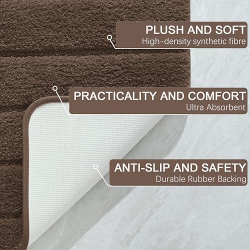 AROGAN Luxury Long Bathroom Rugs Runner 24x48 Inch Bath Rug Non Slip - Image 7
