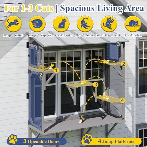 PetsCosset Large Window Catio for Indoor Cats - Image 3