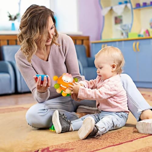 Baby Montessori Sensory Teething Toy 0-6 6-12 Months, Teether Ball & Rattle - Image 7