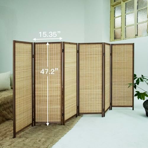 6 Panel Short Room Divider – 3.9 ft Tall Double-Side Folding Privacy Screen - Image 5