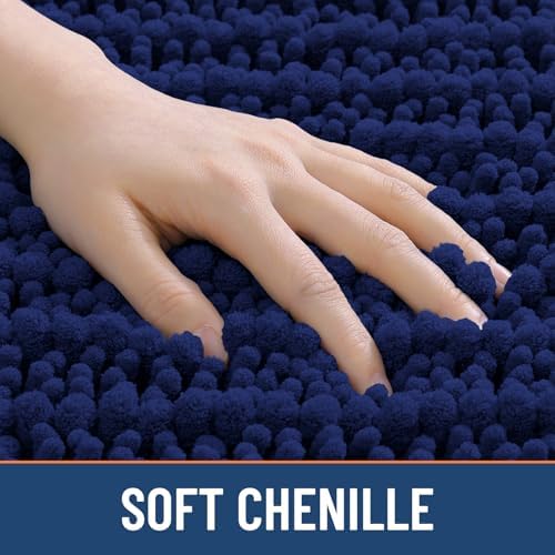 Smiry Bathroom Toilet Rugs U Shaped 24X20, Chenille Bath mats - Image 4