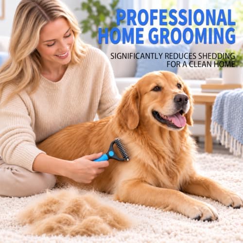 2Pcs Dematting Comb, Pet Grooming Rake & Metal Comb & Flea Comb - Image 5