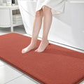 OLANLY Memory Foam Bathroom Runner Rugs 70x24, Long Mats, Rustic Terracotta by OLANLY