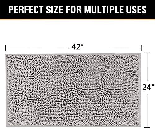 H.VERSAILTEX Microfiber Bath Rugs Chenille Floor Mat Ultra Soft Washable - Image 2