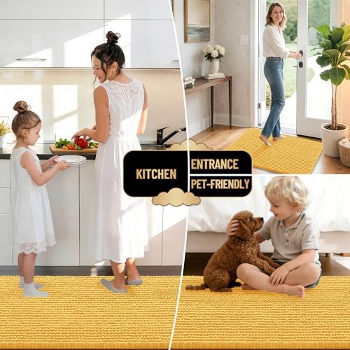OLANLY Thick Chenille Bathroom Rugs 36x24, Soft Absorbent Bath Mat - Image 6