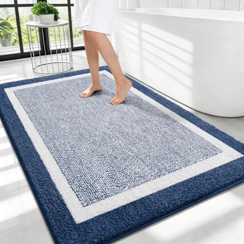 OLANLY Large Bathroom Rugs 40x32, Soft Absorbent Microfiber Bath Rugs by OLANLY