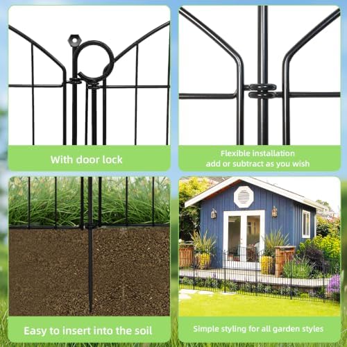 Decorative Garden Fence, 40in x 12ft No Dig Fence - Image 6