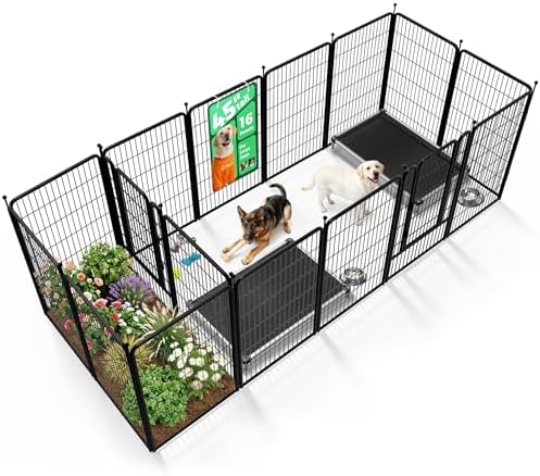 FXW Rollick Dog Playpen with Divider Connectors, 16 Panels by FXW