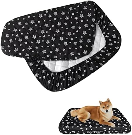 Waterproof Dog Bed Covers Replacement Lovely Black Star Print, 27x36 Inches by Moonsea