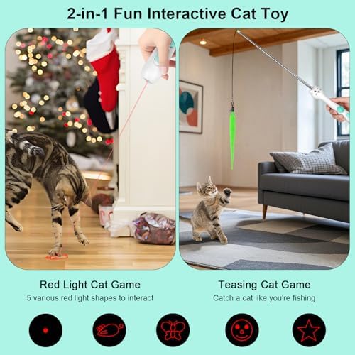 TBTeek Cat Toys Retractable Pole Wand Toy - Image 2