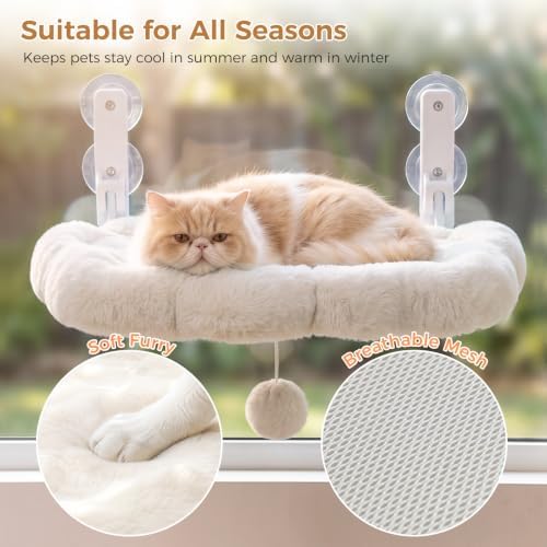Foldable Cat Window Perch, Cordless Cat Hammock - Image 3
