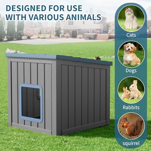 NUNU LAB Cat Litter Box Enclosure, Outdoor Cat House – Weatherproof & UV - Image 3