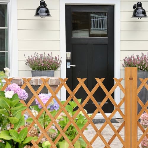 VINGLI 2 Packs Extendable Garden Fence, 27.55 Inch Tall Freestanding Accordion - Image 4