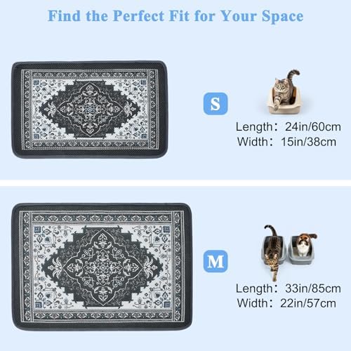 Unicorn Catcher 33"x22" Cat Litter Mat Machine Washable Litter Trapping Pad - Image 6