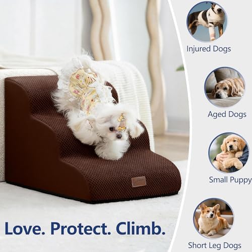 GoGoBunny Ramp Dog Stairs for High Beds 22.6" H, 5-Step Dog Slope Stairs - Image 2