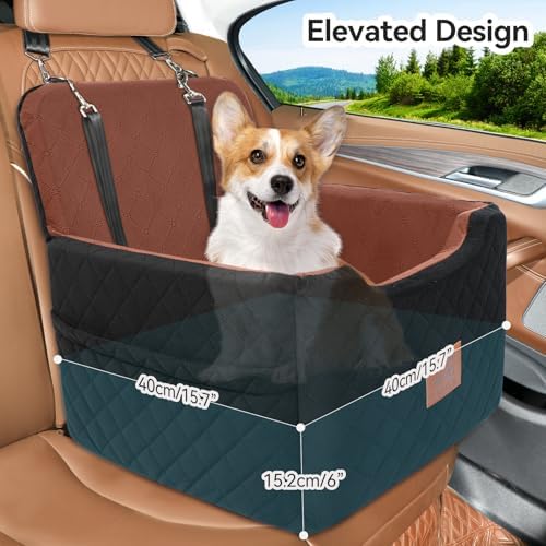 GL GLENSLAVE Dog Car Seat for Small/Medium Dogs Under 35lbs, Memory Foam Dog - Image 3