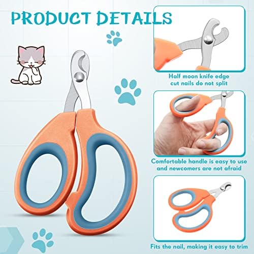 Therwen 12 Pcs Cat Nail Clipper Bulk Cat Nail Trimmer Kitten Claw Clippers Pet - Image 3