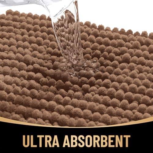 OLANLY Thick Chenille Bathroom Runner Rugs 47x24, Absorbent Bath Mat - Image 3