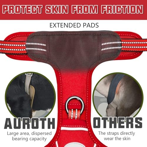 AUROTH Dog Harness for Large Dogs, No Pull Tactical Dog Vest Heavy Duty - Image 3