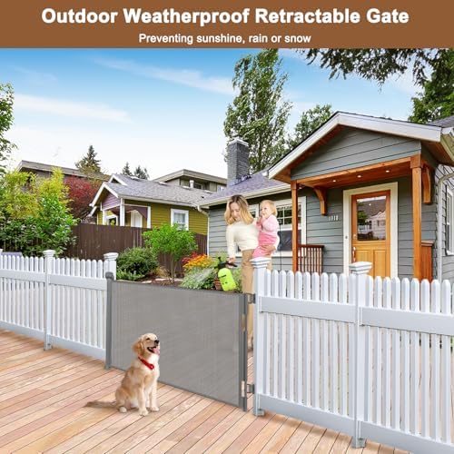 Weatherproof Outdoor Retractable Dog Gate - Image 2