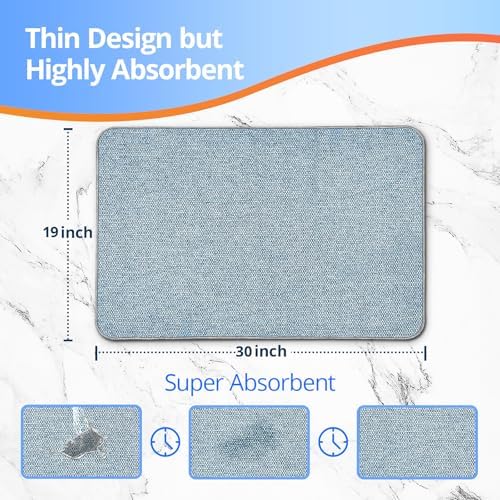 Upgraded Bath Mat 19x30Inch, Thin Bath Mats Rugs - Image 2