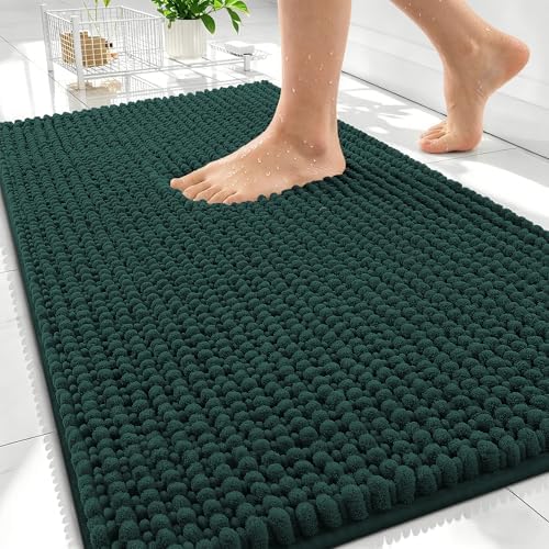 OLANLY Thick Chenille Absorbent Bathroom Rugs Mat 34x21 by OLANLY