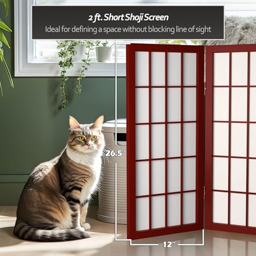 2 ft. Short Desktop Window Pane Shoji Screen - Image 6