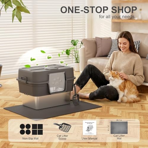 2PACK Stainless Steel Litter Box - Image 7