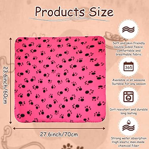 Tatuo 10 Pcs Puppy Blanket for Dog Cat, 24 x 28 Inch, Vibrant Color - Image 2