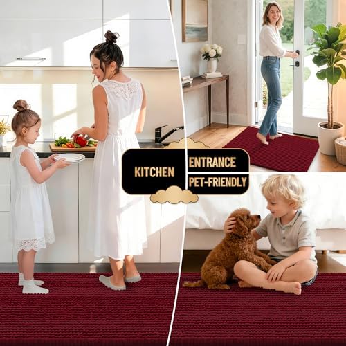 OLANLY Thick Chenille Large Bathroom Rugs Mats 70x46 - Image 6
