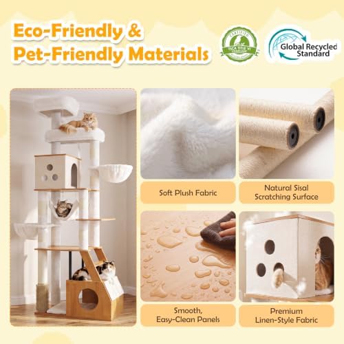 Heybly Wooden Cat Tree - Image 2
