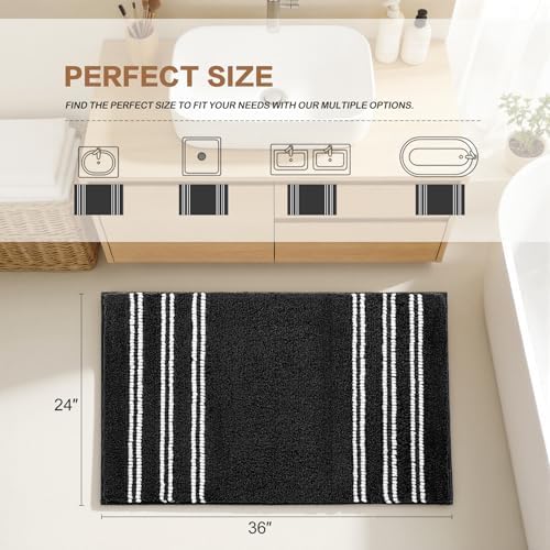 Kmson Bathroom Rugs Mat, Non-Slip Fluffy Thick Water Absorbent Microfiber Mat - Image 2