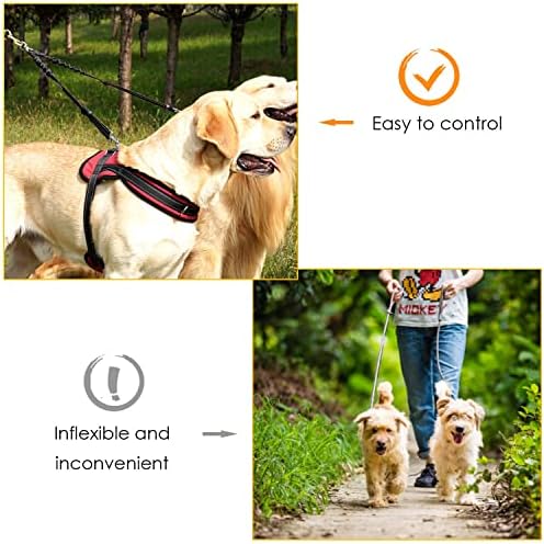 AUTOWT Double Dog Leash, No Tangle 360°Swivel Rotation Reflective Lead - Image 5