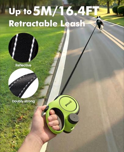 Pecute Chew Proof Retractable Dog Leash 16.4ft - Image 2