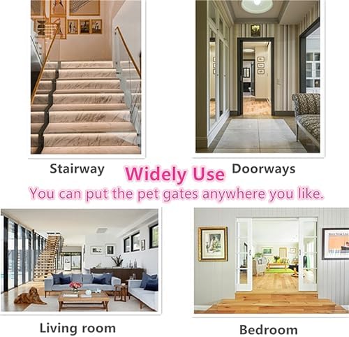 Clear Freestanding Dog Gate for Indoor Use, Pet Gates for Doorways no Drilling - Image 6