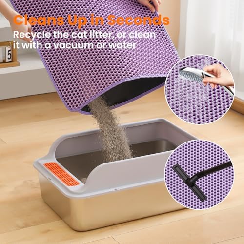 Cat Litter Mat, Double Layer Honeycomb Litter Box Mat - Image 5