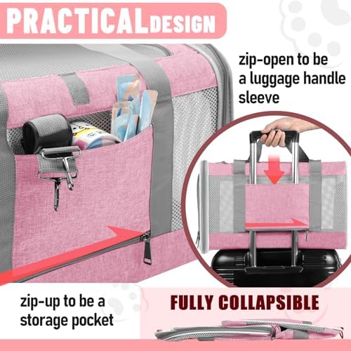 GAPZER Large Cat Carrier Soft, Collapsible Travel Pet Carry Bag, Small Dogs - Image 7