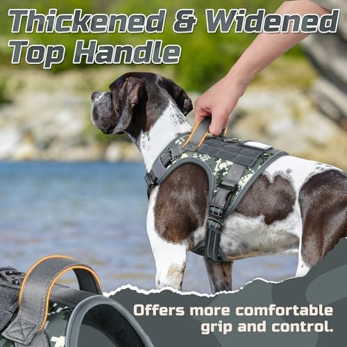 rabbitgoo Tactical Dog Harness for X-Large, No Pull Military Service Vest - Image 6