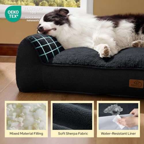 Bedsure SupportMax® Extra Thick Orthopedic Dog Beds Large Sized Dog - Image 5
