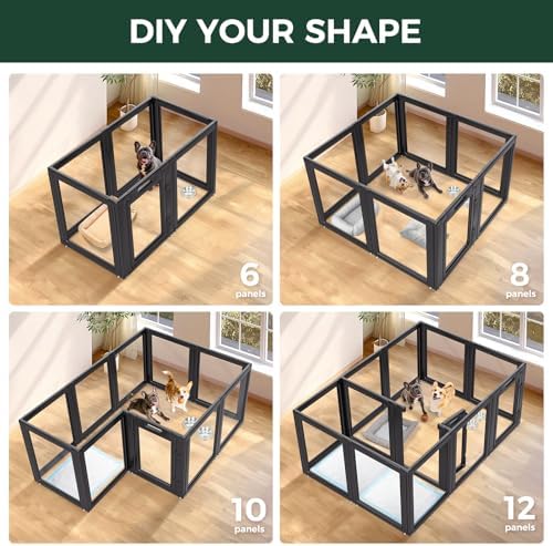 FXW AuraSpace Clear Acrylic Indoor Dog Playpen, 6 Panels - Image 5