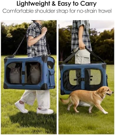 Extra Large 2-Cat Foldable Pet Travel Carrier - Image 6
