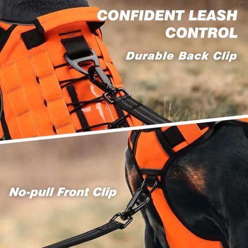 WINGOIN Orange Tactical Dog Harness - Image 2