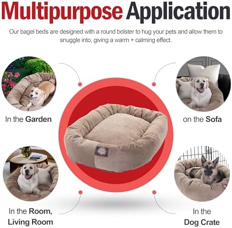 Majestic Pet 24 Inch Micro Velvet Calming Dog Bed Washable – Cozy Soft Round - Image 5