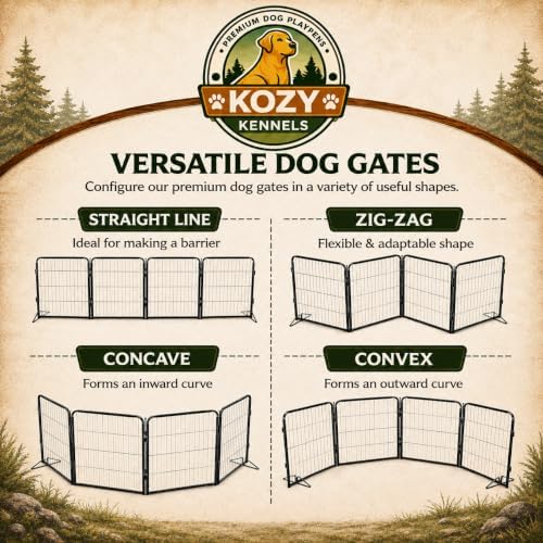 Extra Wide Adjustable Dog Gate – 32 inch Tall & Up to 107 Inch Wide 4 Panel - Image 5