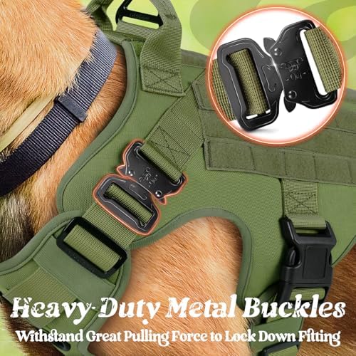 rabbitgoo Tactical Dog Harness X-Large, Heavy Duty Military No Pull Vest - Image 4