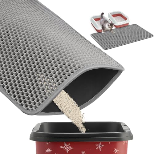 Powools Ultra-Large Cat Litter Mat, Double-Layer by Powools